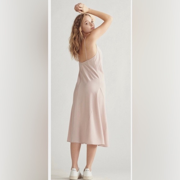 Thakoon Light Pale Pink Blush A-Line Slip Midi Dress - Picture 6 of 10